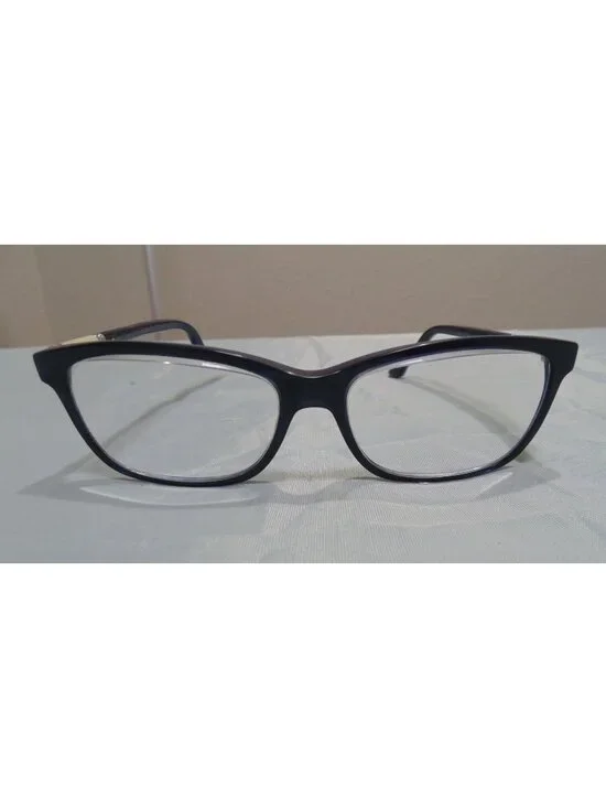 Swarovski Womens Blue White Crystal Square Prescription Eyewear Frames