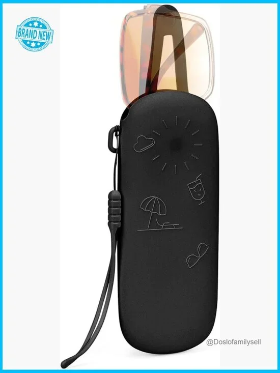 Oversized Silicone Sunglasses Pouch Travel Case Protective Magnetic Closure