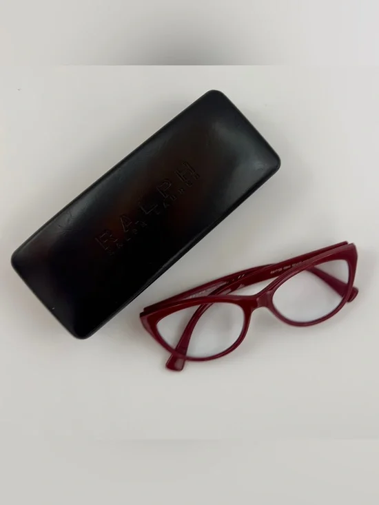 Ralph Lauren Eyeglass Frames + Case - Burgundy/Red - RA7129