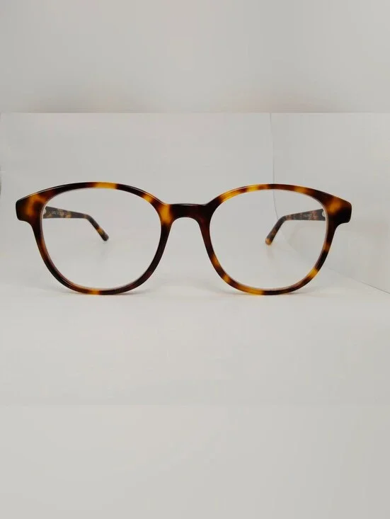 Gable. Tortoiseshell Round Eyeglass Frames. Spring Hinges.