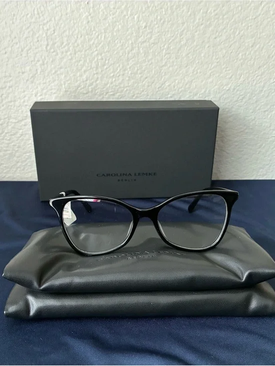 Carolina Lemke Berlin Eyewear Kira Black 54-17 145 + Luxury Case and Box