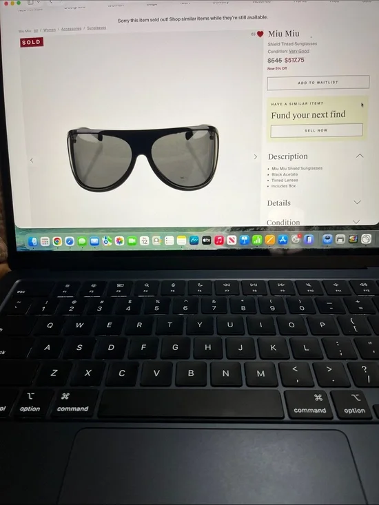 Miu Miu Black Runway Sunglasses slate gray lenses