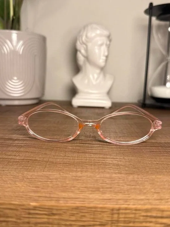 Amazon Pink Clear Oval Readers Glasses