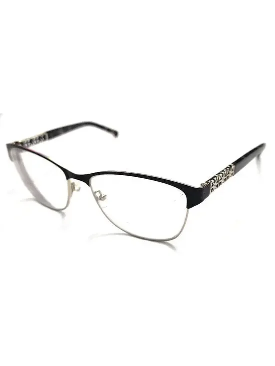 Oscar De La Renta OSL467 001 Black Metal Silver Eyeglasses 53-16 135