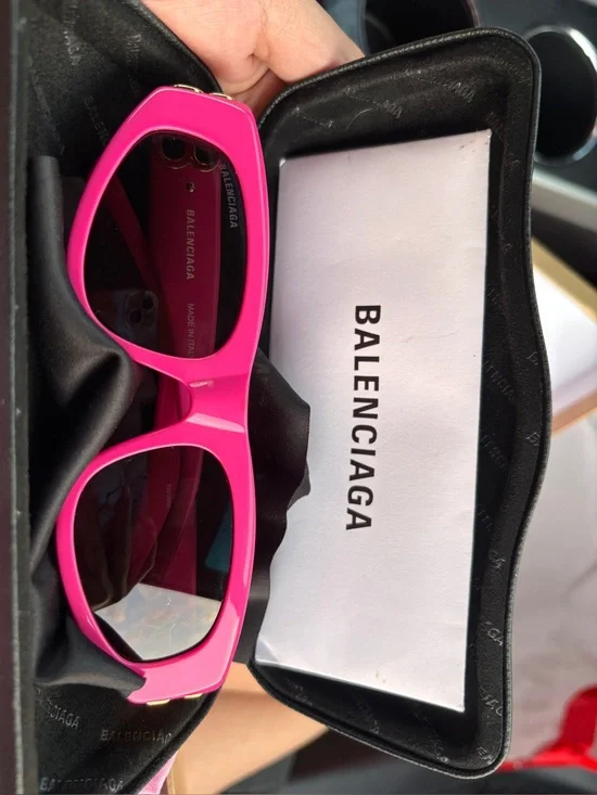Balenciaga Vibrant Pink Cat-Eye Sunglasses