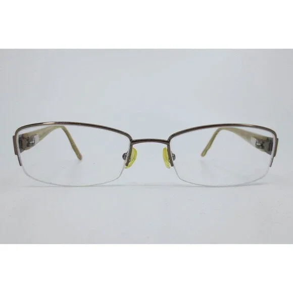 Oscar de la Renta Bronze Floral Semi Rimless Eyeglass Frames 53-18-135 34382