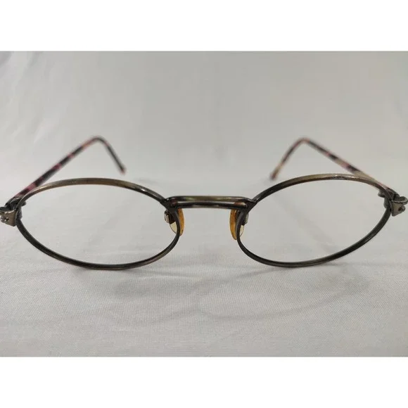 Vintage Giorgio Armani 134 306 Eyeglass Frames Round Gold‎ Tortoise 50-20 Italy