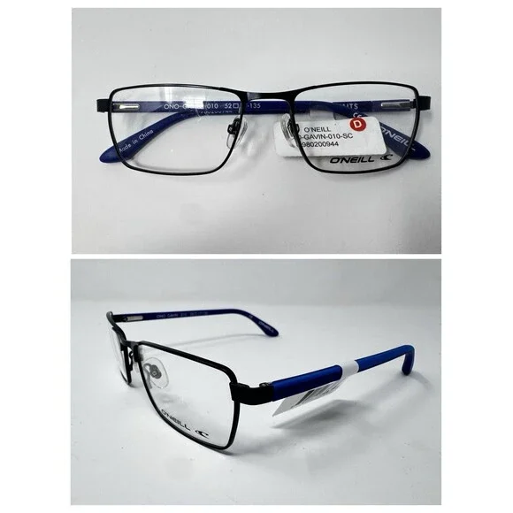 O’Neill ONO-Gavin 010 Black Blue Eyeglass Frames New Old Stock 52-17-135