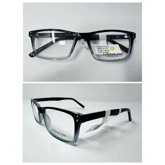 London Fog LF107 Blue Gradient Eyeglass Frames New Old Stock 55-18-145