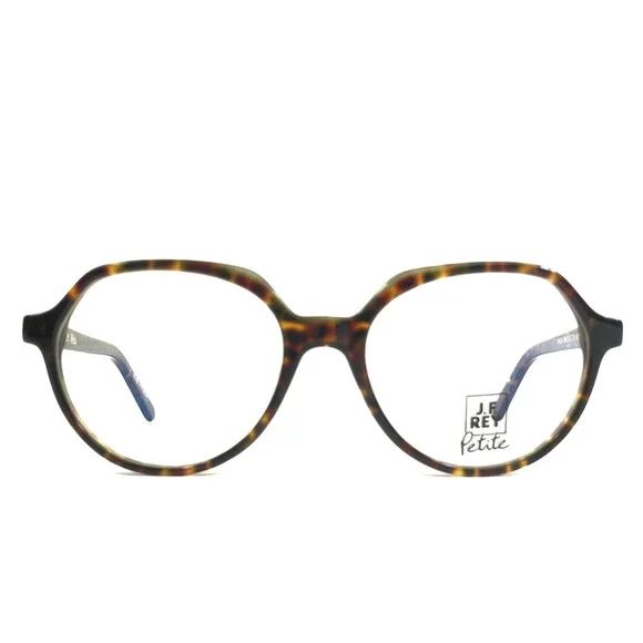 J.F. Rey Petite Eyeglasses Frames PA104 9040 Panther Green Tortoise 50-16-140
