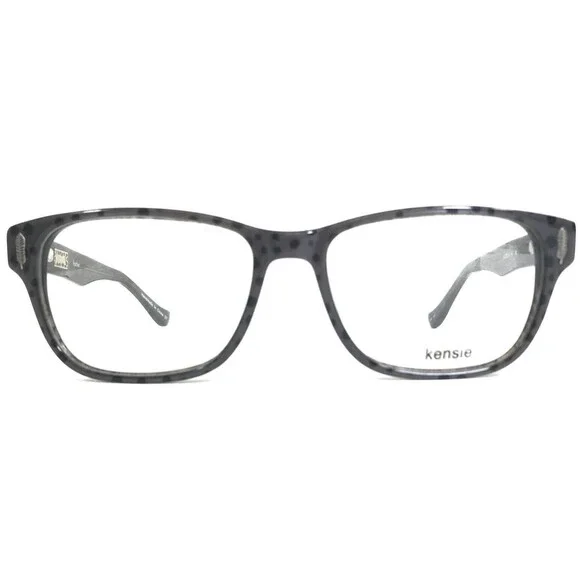 Kensie Eyeglasses Frames FEATHER BK Black Gray Square Full Rim 52-16-135