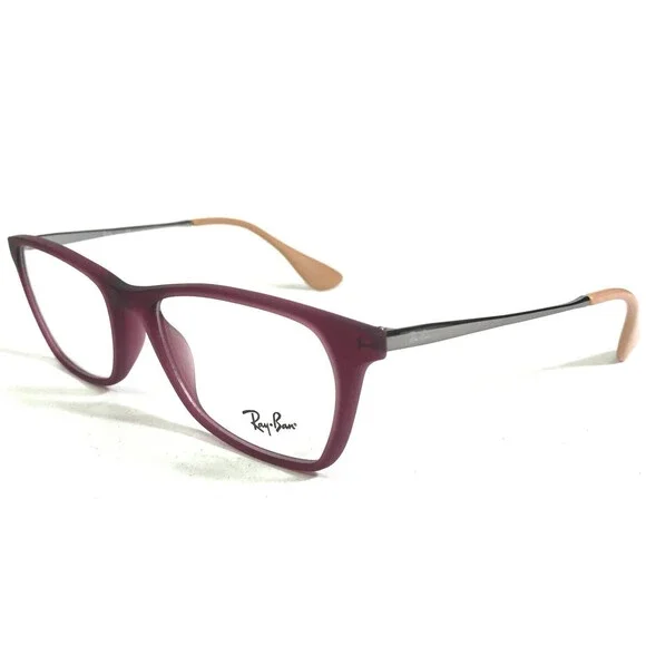 Ray-Ban Eyeglasses Frames RB7053F 5526 Purple Silver Rectangular 54-17-140