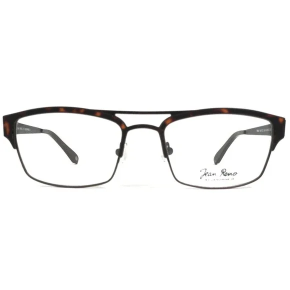 Jean Reno Eyeglasses Frames 1568 C2 Brown Tortoise Square Full Rim 54-19-140