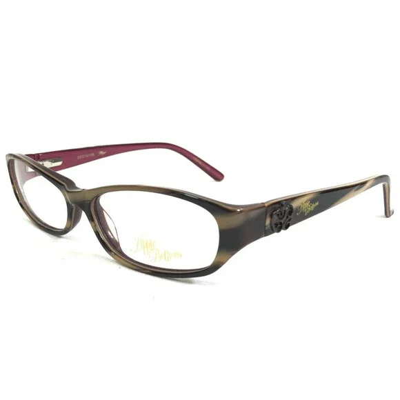 Apple Bottoms Eyeglasses Frames AB 730A-1 Brown Horn Red Rectangular 53-14-135