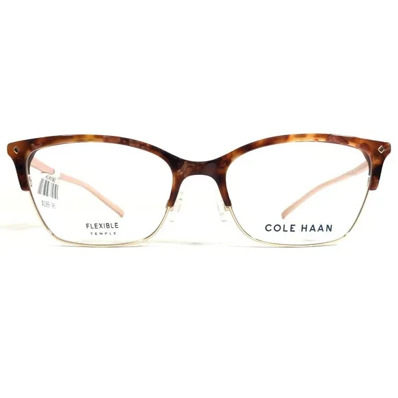 Cole Haan Eyeglasses Frames CH5029 239 Pink Tortoise Gold Cat Eye 53-18-135