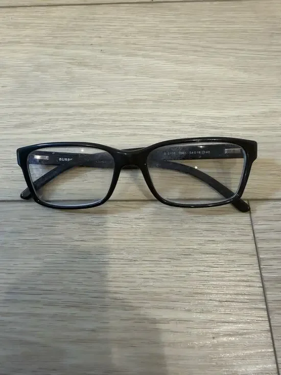Burberry B2108 3001 Black Rectangle Eyeglasses Frames 54-16-140