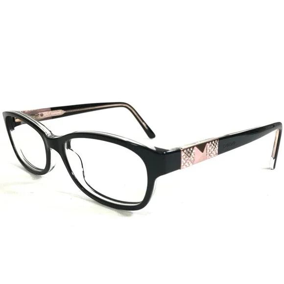 Bebe Eyeglasses Frames BB5082 001 LADY VEGAS Black Clear Crystals 52-16-135