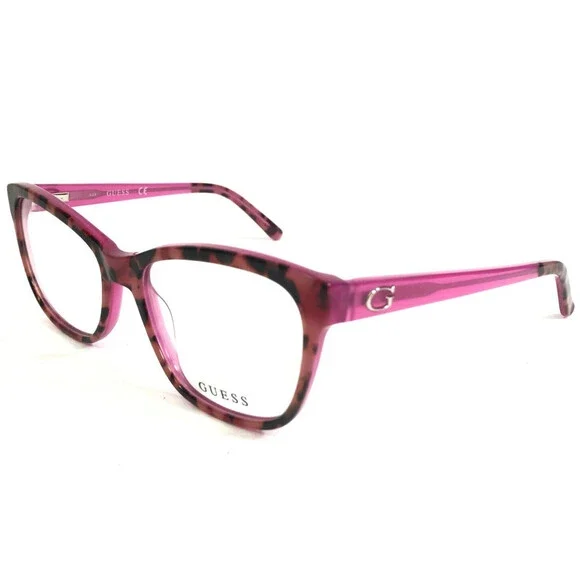 Guess Eyeglasses Frames GU2541 074 Clear Pink Brown Tortoise Cat Eye 54-17-135