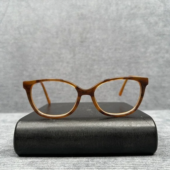 Isaac Mizrahi Brown Tortoise Cat Eye Y2K Eyeglasses Frames IM30014 BR 53-16-135