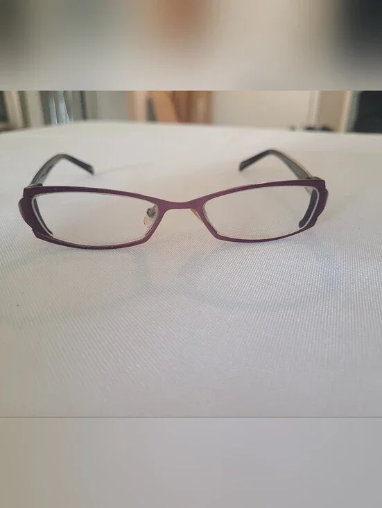 Nine West Purple Metal Rectangular Women's Glasses