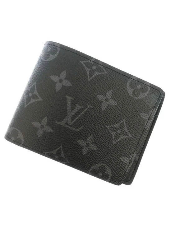 Louis Vuitton Bifold Wallet Monogram Eclipse Portefeuille Multiple Black