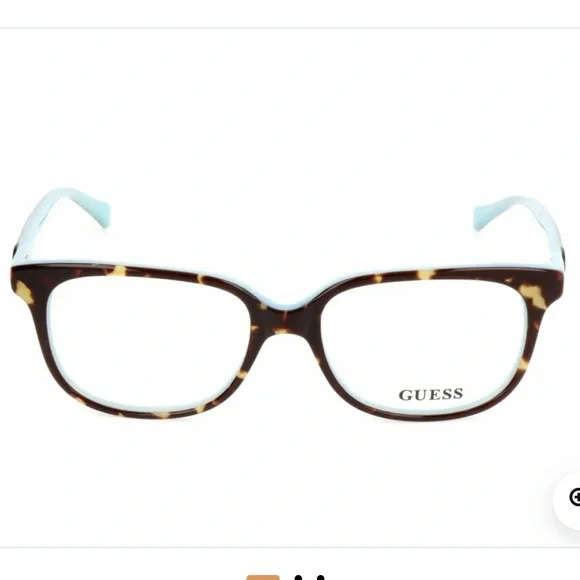 GUESS Tortoiseshell Frames with Light Blue Temples
