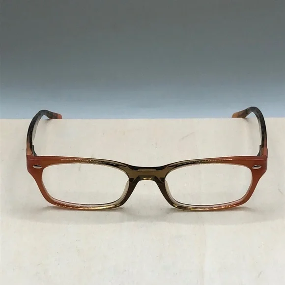 Ray-Ban  RB5150-5487 Women Brown Orange Peachy Rectangle Glasses FRAMES ONLY