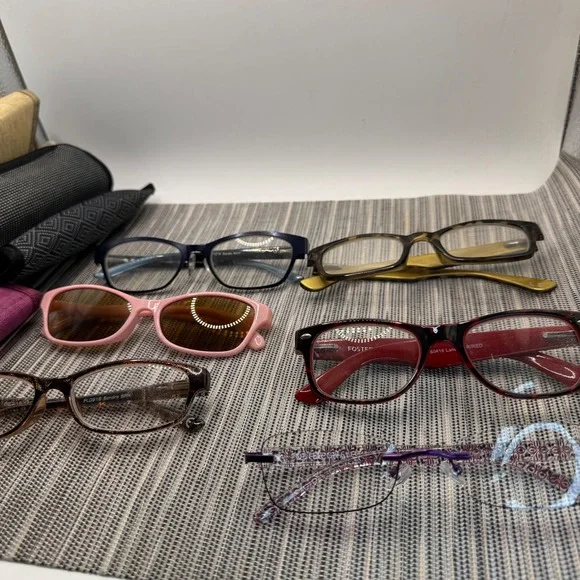 Foster Grant Reading Glasses Sunglasses Lot 6 Pairs Navy Tortoise Red Purple