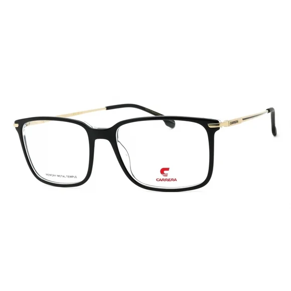 NWT Carrera CARRERA 8897-7C5 00 Black Gold Rectangle 55mm Eyeglasses