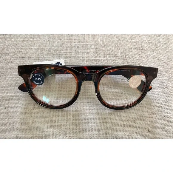 NEW Olympia Tortoise Peepers Blue Light Filtering  +1.75 Readers