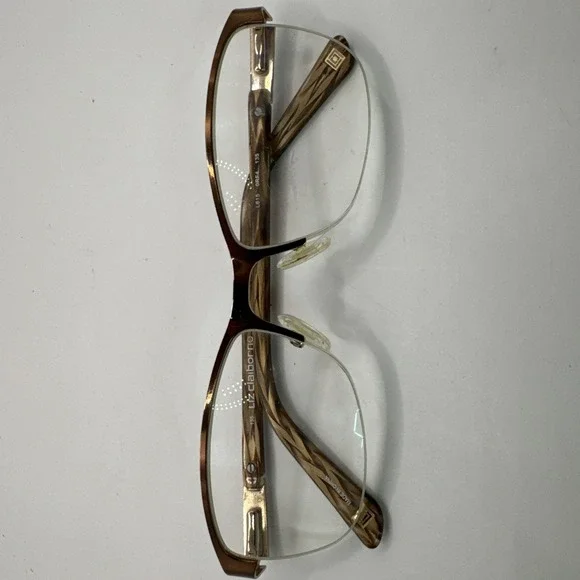 LIZ CLAIBORNE L615 0RF4 BROWN GOLD AUTHENTIC DESIGNER EYEGLASSES 53-17