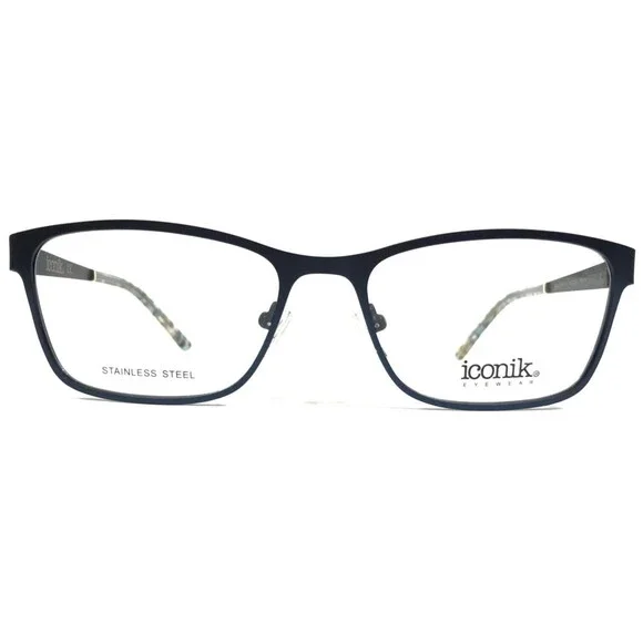 Iconik Eyeglasses Frames Jessica C02 Blue Square Full Rim 53-18-138
