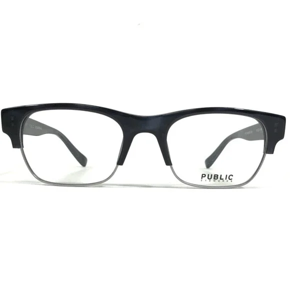 Public Eyeworks Eyeglasses Frames RICHMOND-C03 Grey Blue Square 51-20-145