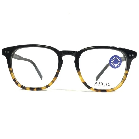 Public Eyeworks Eyeglasses Frames CHARLOTTE-C04 Black Tortoise Square 48-19-145