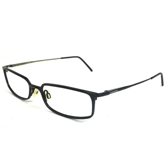 Lacoste Eyeglasses Frames LA12013 BK Black Green Rectangular Full Rim 50-16-140
