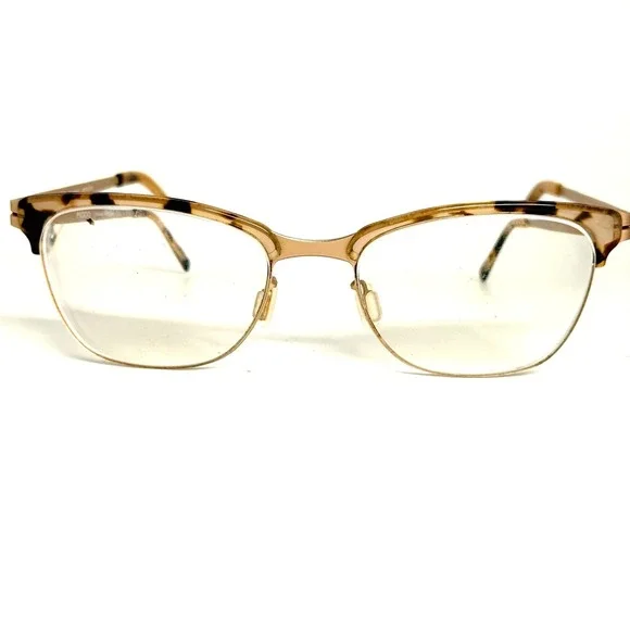 Modo 4515 Titanium Eyeglasses Gold Tortoise Cat Eye‎ Frames 51-18-140 BLSTT