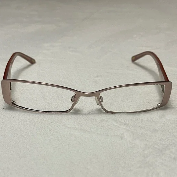 Sigrid Olsen SO 103 Blush Rose Eyeglasses Metal Frame Women Rectangle 135 Bridge