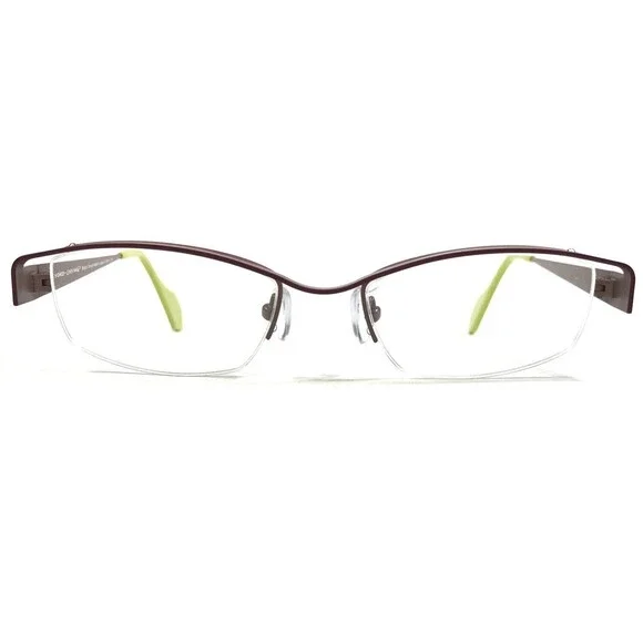 Iyoko-Inyake Eyeglasses Frames Brown Burgundy Red Rectangular 50-17-130