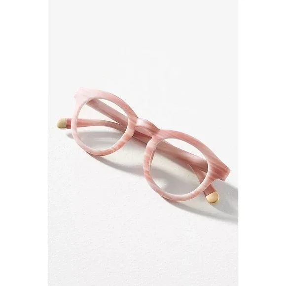 NEW from Anthropologie Pink Blue Light Filtering Glasses +0.00‎