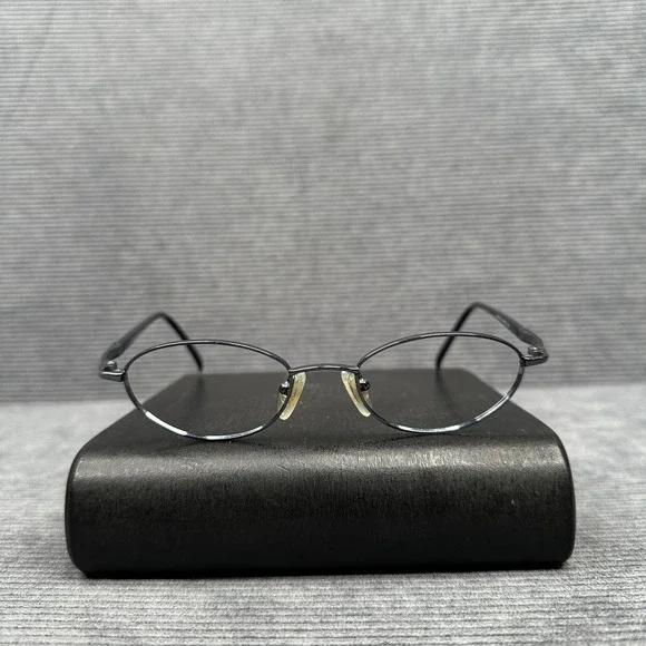 Donna Karan 8226 Navy Blue Oval Y2K Eyeglasses Frames Made in Japan 135 Vintage
