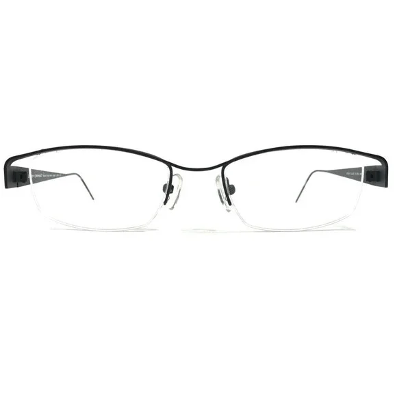 Iyoko-Inyake Eyeglasses Frames IY574 Col.8 Black Rectangular Half Rim 51-19-140