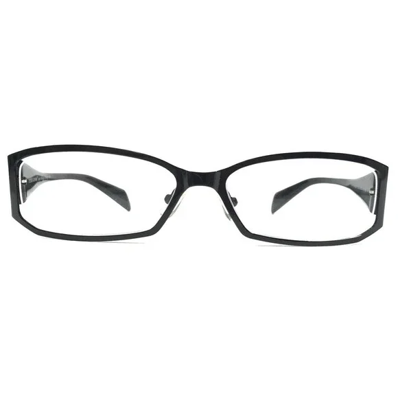 Iyoko-Inyake Eyeglasses Frames IY258 Col.6 Black Rectangular Semi Rim 56-16-138