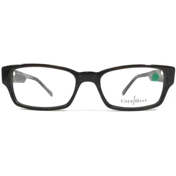 Cole Haan Eyeglasses Frames CH 241 BROWN LAMINATE Rectangular Full Rim 51-17-140