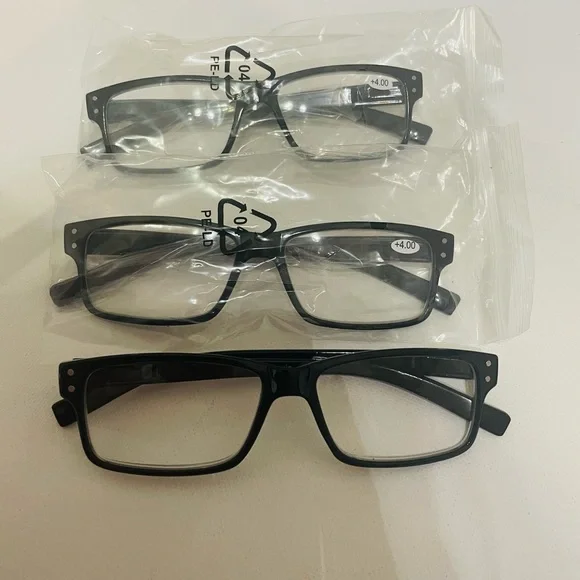 Black Frame Reading‎ Glasses +4.00