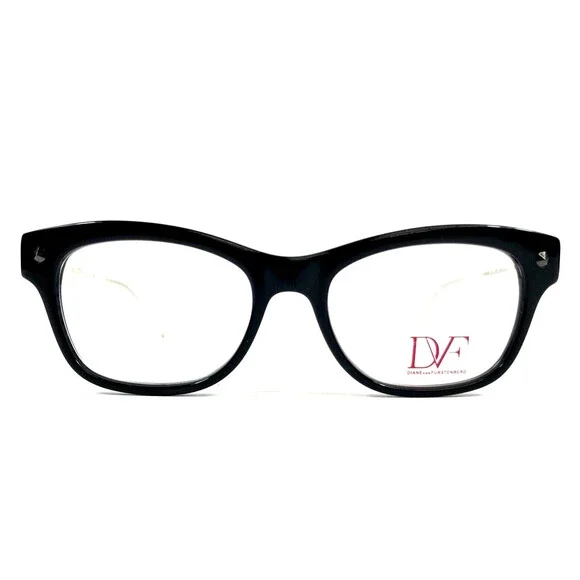 Diane Von Furstenberg Eyeglasses Frames DVF5061 001 Black Clear Square 48-17-135
