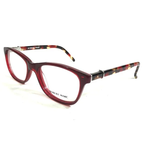 Robert Marc Eyeglasses Frames 817-232 Clear Red Tortoise Cat Eye Oval 48-18-130