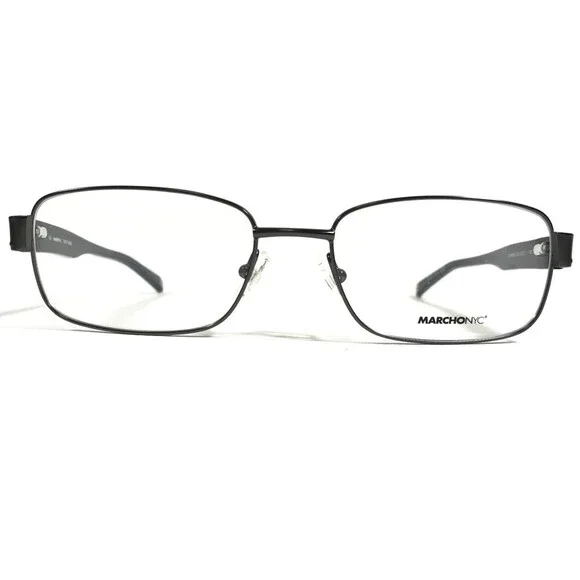 Marchon NYC Eyeglasses Frames CHAMBER 033 Grey Blue Rectangular 53-17-140