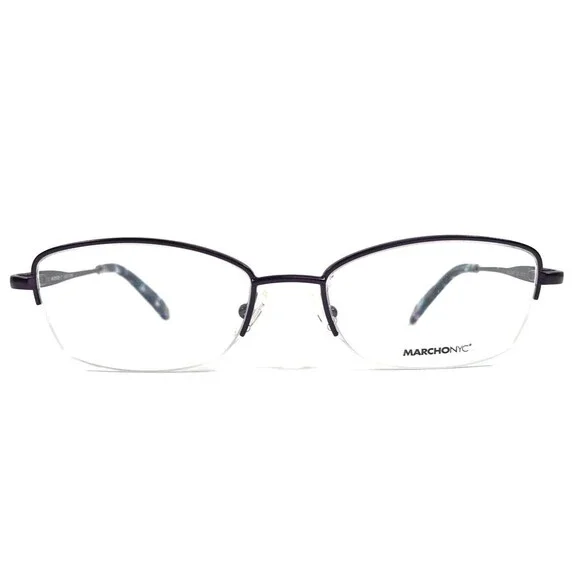 Marchon NYC Eyeglasses Frame WALDORF 505 Plum Purple Cat Eye Half Rim 51-17-135
