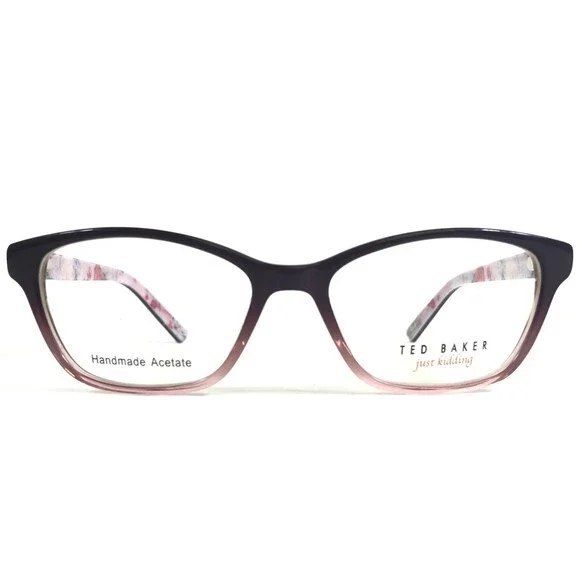 Ted Baker Eyeglasses Frames B966 PUR Purple Gradient Cat Eye Full Rim 49-15-135