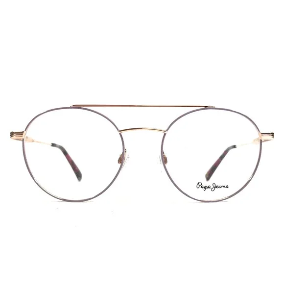 Pepe Jeans Eyeglasses Frames Jaskier PJ1412 401 Rose Gold Pink Purple 52-19-145